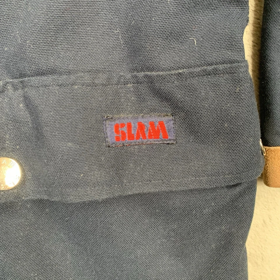 Vintage Slam Jacket Mens 3XL Blue Yachting Sailing Coat Fireman Clasp Oversized - Image 3 of 4