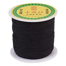 150 Yards Black Nylon Beading String Cords 0.5mm Chinese Knotting Cord Braide