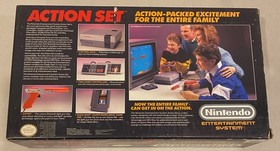 1989 NINTENDO NES ACTION SET CONSOLE SUPER MARIO DUCK HUNT RED ZAPPER CIB TESTED