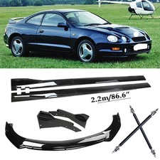 Front Bumper Rear Lip Spoiler Side Skirt Gloss Black For Toyota Celica Body Kit