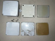 Lot of 5 Cantex PVC Junction Box Covers + 1 Cantex Box w/ Screws