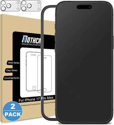 Mothca 2 Pack Matte Glass Screen Protector for Iphone 17 Pro Max[6.9 Inch] + 2 P