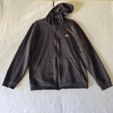 Adidas Dark Gray Zip-Up Hoodie Size L
