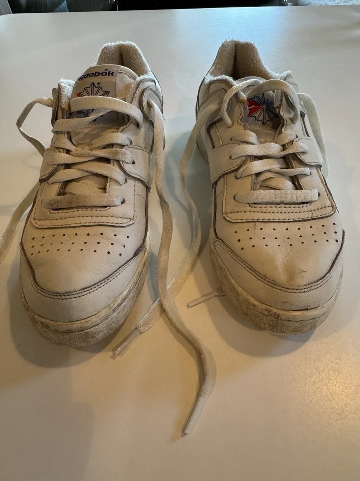 Women’s size 6 Reebok Workout Plus 1987 TV White sneakers - Image 2 of 4