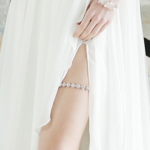 Wedding Legs Straps Bridesmaid Garters for Rhinestone Elastic Belt - Picture 9 of 12