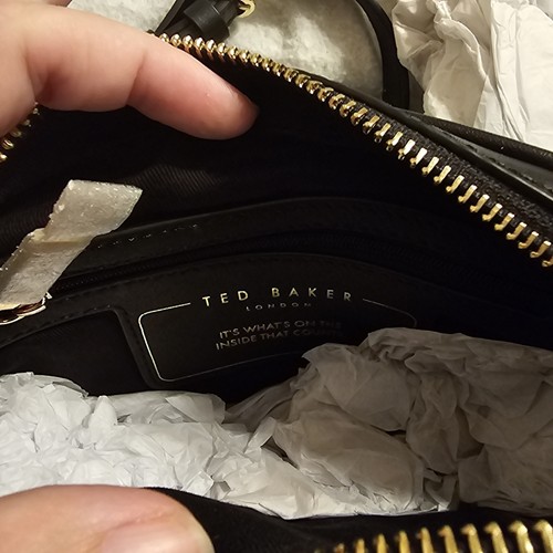 Ted Baker London Black Leather Camera Crossbody Bag - Picture 8 of 12