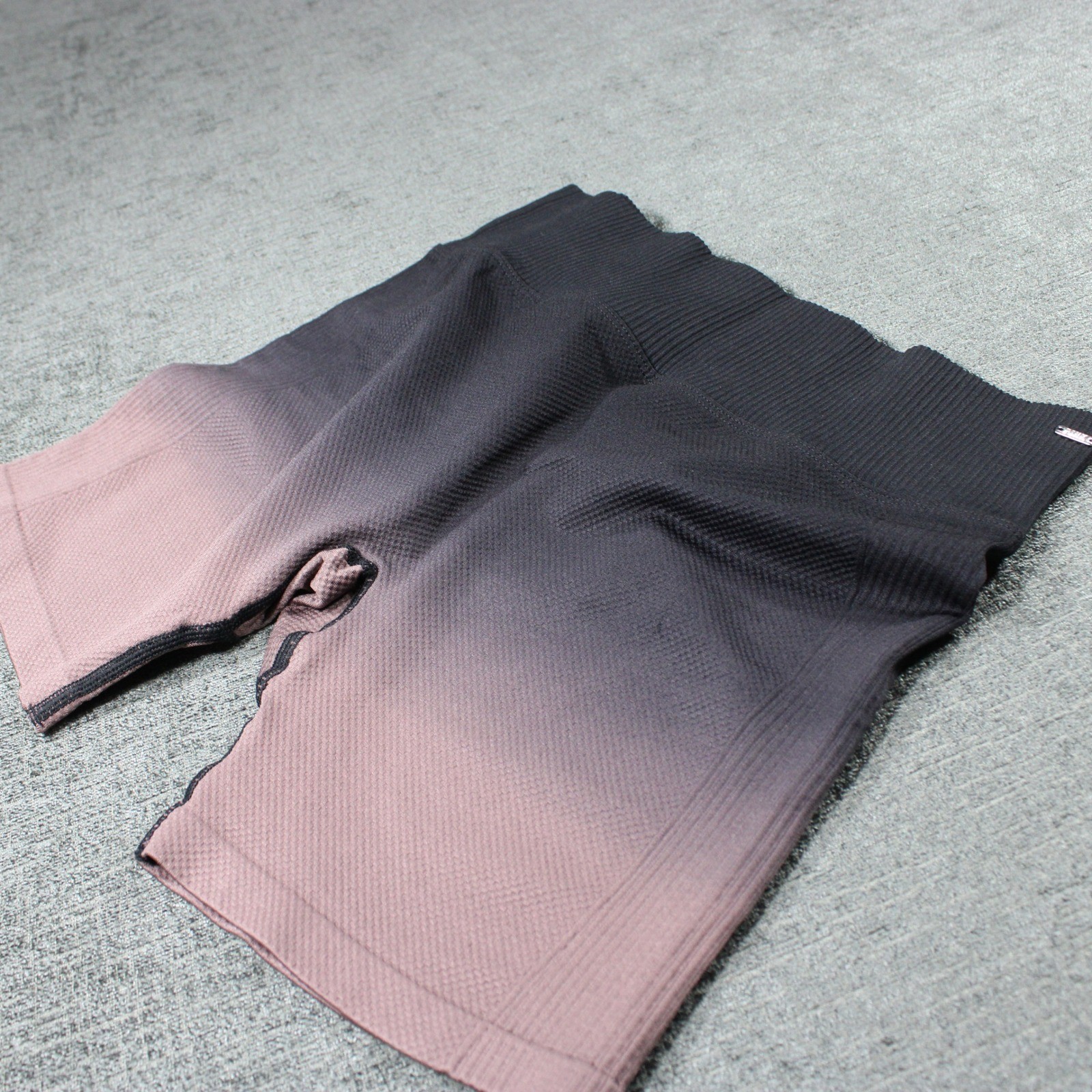 Pink Active Victoria's Secret Ombre Seamless Bike Shorts Black Rose Large