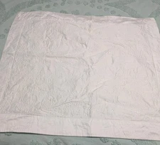 Sferra Bros European Collection Queen Size White Cotton Sateen Pillow Sham