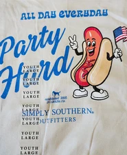 Simply Southern Hot Dog, Kid's Large, NEW NWT L.