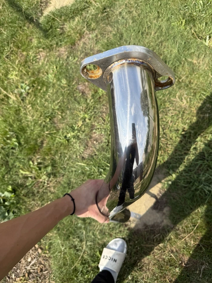 Nuevo tubo de bajada de acero inoxidable para Mitsubishi Lancer Evo 8 o similar Reino Unido Foto 3 de 4