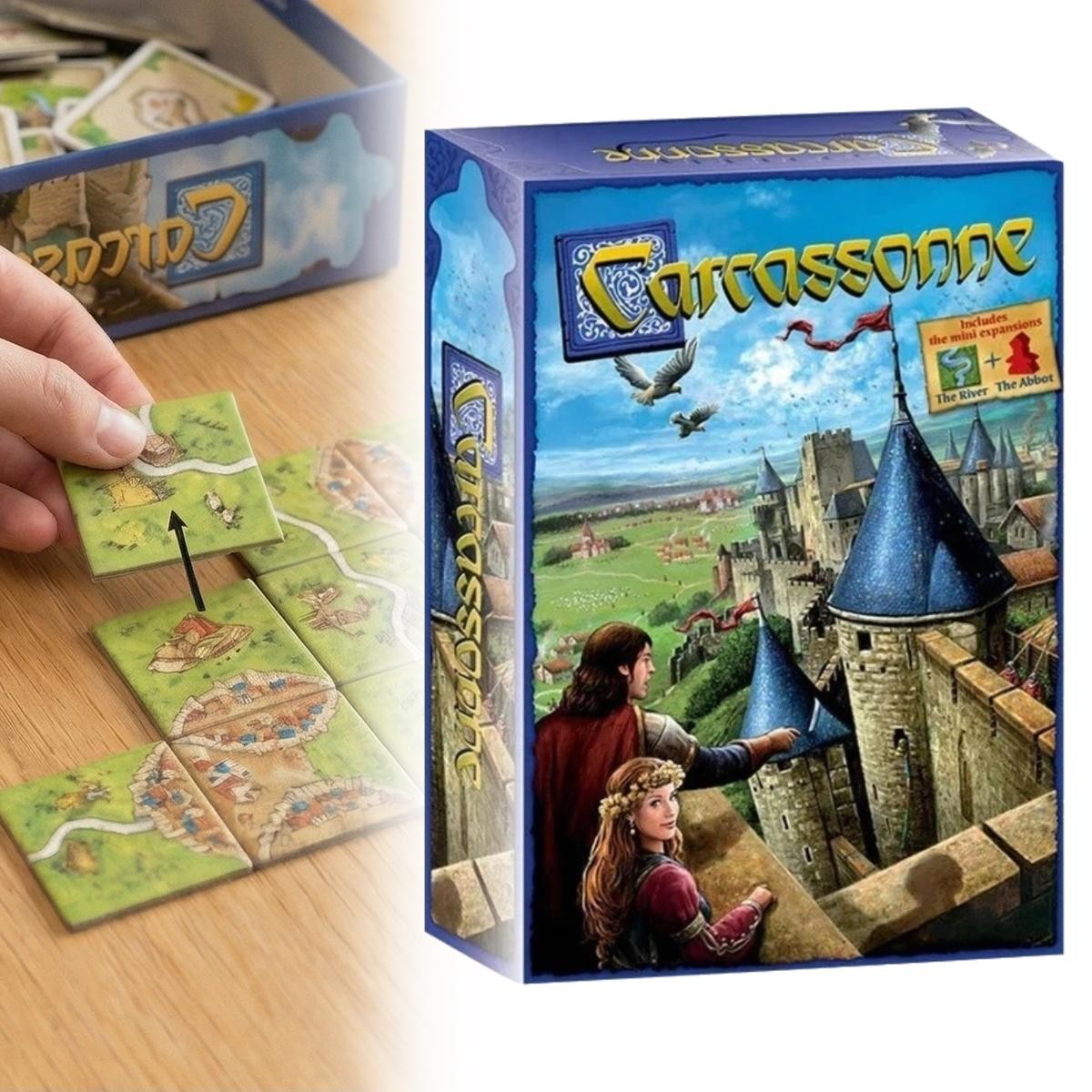 Carcassonne jeu de plateau stratégie 2-5 joueurs et jeu éducatif de société pour enfants