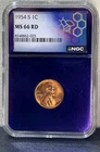 1954-S Lincoln Wheat Cent NGC MS66 RD - Stunning! Purple Core!