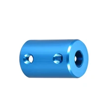 2 Pcs 1/4 inch to 10mm Bore Coupling Set Screw  Blue