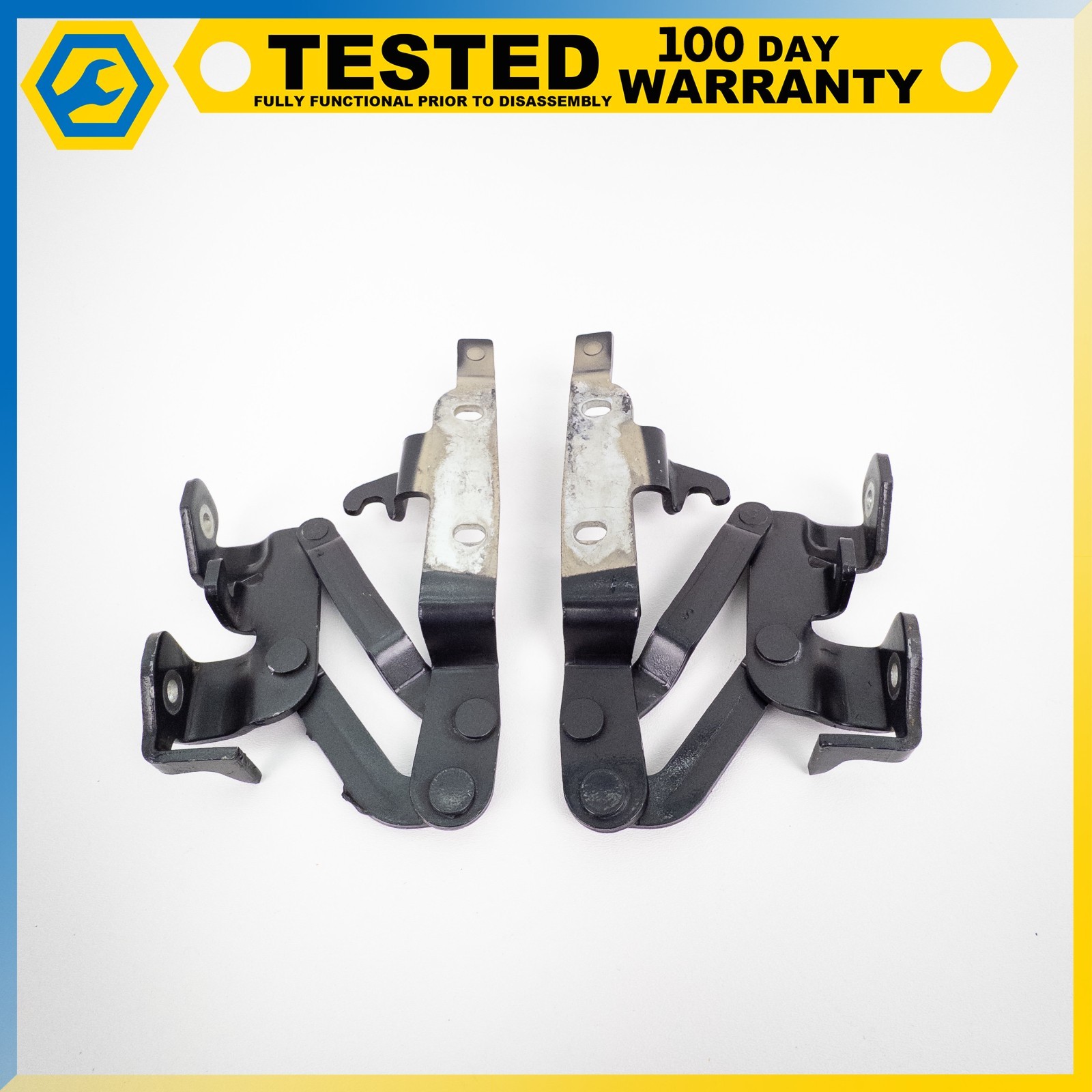 03-19 MASERATI GRANTURISMO QUATTROPORTE FRONT LEFT RIGHT HOOD HINGE BRACKET OEM