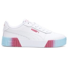 PUMA Carina 2.0 Fade Lace Up Youth Girls White Sneakers Casual Shoes 39047201