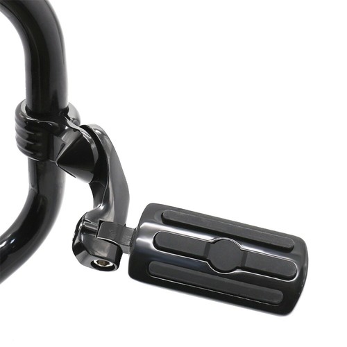 1.25" 32mm Front Crash Bar Foot Pegs W/ Mounts Full Black For Harley Indian KTM - Bild 7 von 12