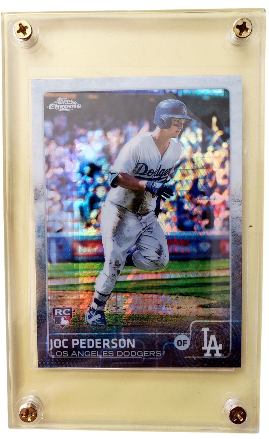 2015 Topps Chrome JOC PEDERSON MLB Baseball Rookie Card RC # 129 L.A. Dodgers
