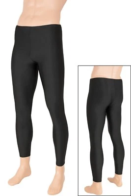 Herren Leggings Leggins elastisch stretch shiny glänzend hauteng lange Sporthose - Bild 1 von 4