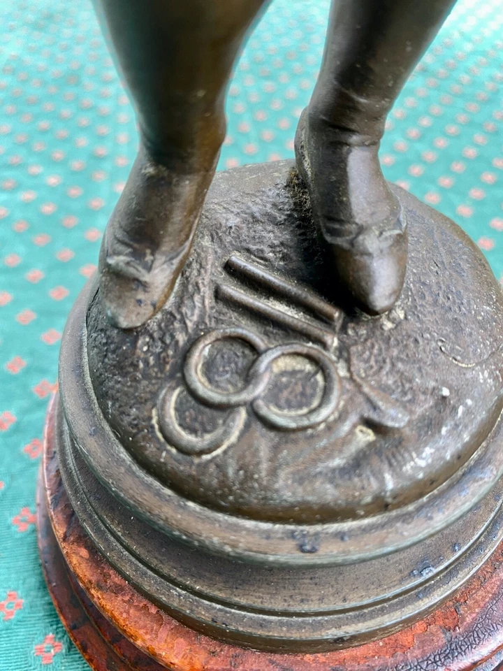 Jolie Statue Régule 19ème Aug. Moreau Jeune Athlète Spelter Statue Young Athlete - Photo 4/4