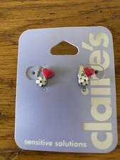 Claire  s i love soccer stud earrings