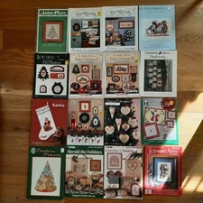Lot of 16 Christmas Counted Cross Stitch Pattern, Leaflets - Leisure Arts & More