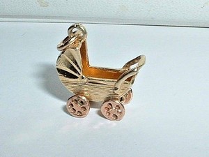 gold baby carriage