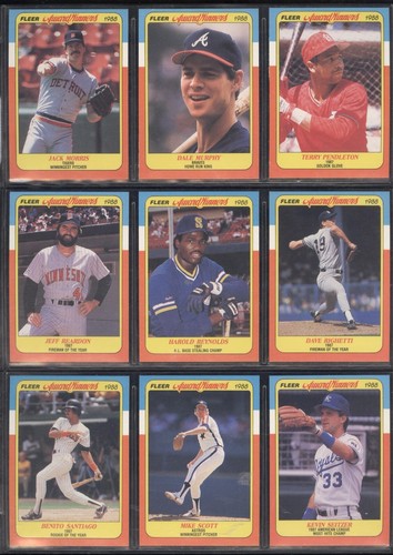 Tarjeta de béisbol Fleer Award Winners 1988 ver lista - Imagen 44 de 65
