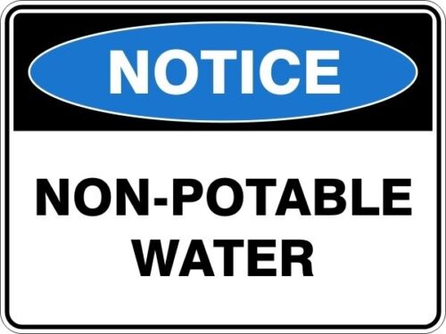 NON-POTABLE WATER - SELF ADHESIVE STICKER / DECAL / SIGN | HEALTH & SAFETY - Picture 1 of 7