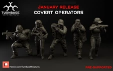 Turnbase Miniatures Modern Covert Operators Agents | Zona Alfa Spectre 20mm 28mm