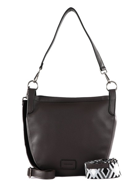 Fredsbruder Lanbe Round Hobo Bag Schultertasche Tasche Ash Brown Dunkelbraun Neu-image