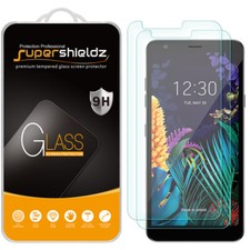 [Paquete de 2] Protector de pantalla de vidrio templado Supershieldz para LG K30 (2019)
