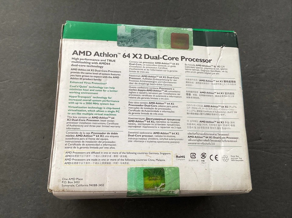 NOS NEW AMD ATHLON 64X2 Dual-Core Processor ADA3800CU Z216793K60336 Free Ship - Image 2 of 4