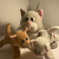 Pound puppy cat and 2 kittens