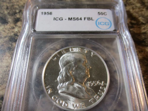 1956 FRANKLIN HALF DOLLAR ICG MS64 FBL     3903