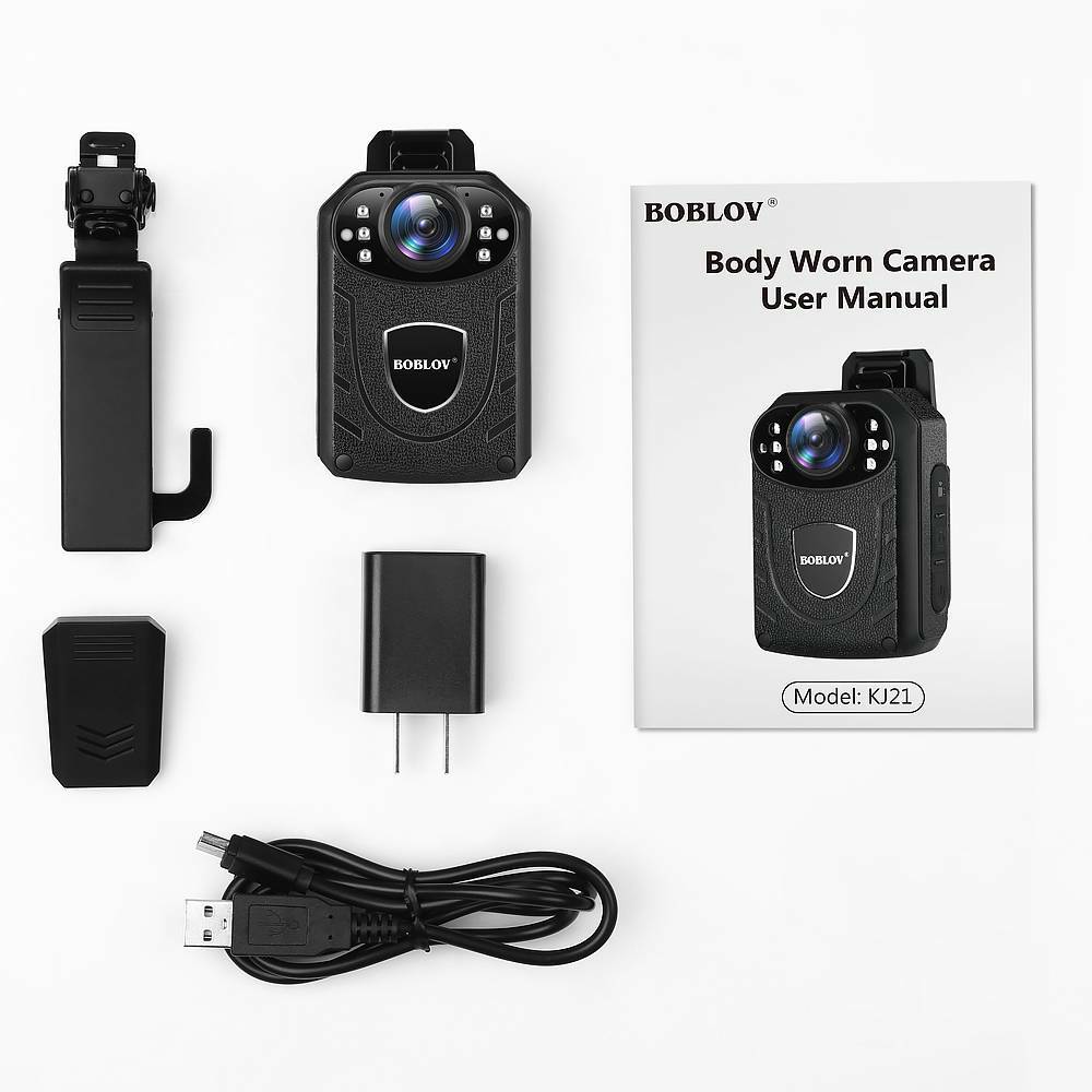 BOBLOV KJ21 1296P Body Camera Night Vision 2850mAh battery Vedio Recoder 128GB