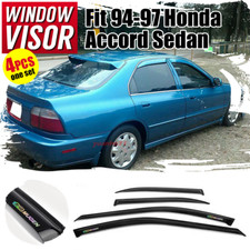 For 94-97 Honda Accord Sedan Window Visor Out Channel Guard W Rainbow Mugen