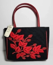 ISABELLA FIORE 3D HAND EMBROIDERED BEADED,MULTI MEDIA APPLIQUE,HANDBAG NWT R 275