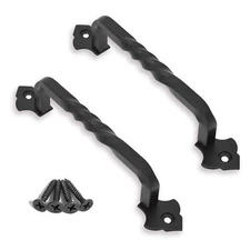 2 Pack Barn Door Pull Handle Hardware for Wooden Garden Gate Shed Cabinet Doo...