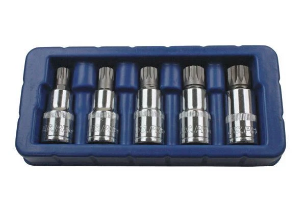 US PRO 5 Piece 1/2" Drive Spline Triple Square Bit Sockets M10 - M18 2076 - Image 3 of 4