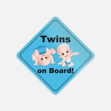 Twins On Board Boys Dance Cute Funny Baby Vinyl Sticker Decal