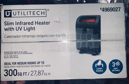 Utilitech Slim Infrared Heater With UV Light (UT1153UV) W/ Digital Thermostat - Picture 5 of 5