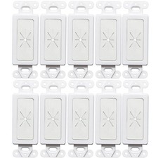 Decora Wall Plate 1-Gang Insert with Flexible Rubber Opening White 10 pack 
