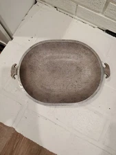  Vintage 10" x 13" Oval Guardian Service Ware Aluminum Serving  Tray Platters