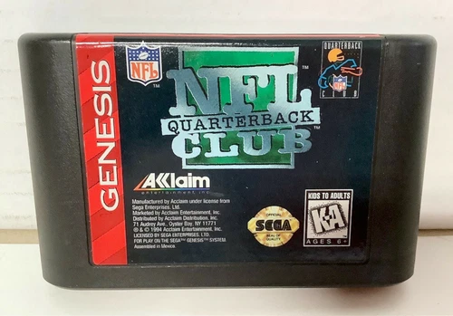 NFL Quarterback Club Sega Genesis 1994 Vintage Video Game CARTRIDGE Football