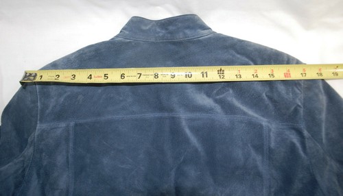 Valerie Stevens Damengröße Large blau 100 % Wildleder Reißverschluss Jacke S9947 - Bild 11 von 12