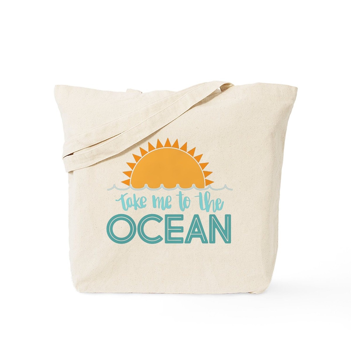 CafePress Love Our Oceans Natural Canvas Tote Bag - Reusable Shopping Bag, Two Size Options