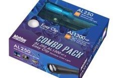 BigBlue Combo Pack Lots of Lumens LED Light Scuba Diving CP AL250BK/AL1300NP