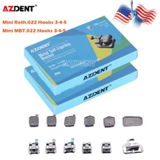 Dental Ortho Brackets Self Ligating Mini MBT/Roth.022" Hooks 3-4-5+Buccal Tubes