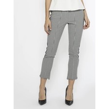 NWT Women Size Small Gracia Valencia Side Line Detailed Houndstooth Cropped Pant