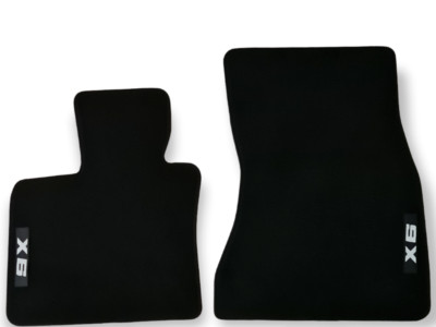 Front Car Floor Mats For Velour BMW X6 F16 MX6 Waterproof Carpet Auto Liners 2pc